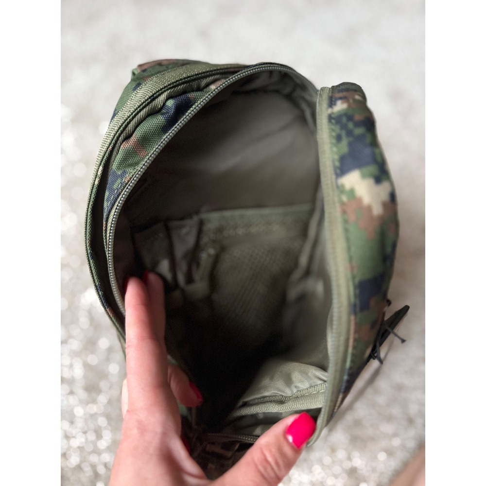 NWT Highland Tactical Sling Bag MOLLE Webbing Green Digital Camo Shoulder‎ Pack - Picture 6 of 11